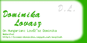 dominika lovasz business card